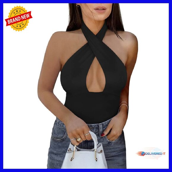 V-Neck Sleeveless Slimming Bodysuit Double Lined Recycled Material